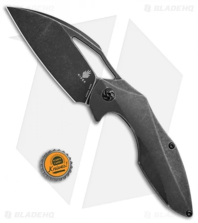 Kizer Isham Megatherium Flipper Knife Titanium (3.6" Black SW) Ki4502A2 Kizer Isham Megatherium Flipper Knife Titanium (3.6" Black SW) Ki4502A2 -Blade HQ Store kizer isham megatherium blackwash Ki4502A2 BHQ 70971 dl size