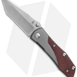 Kizer Tanto Liner Lock Knife Red G-10 (3.5" Stonewash) Ki3303