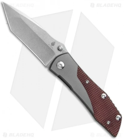 Kizer Tanto Liner Lock Knife Red G-10 (3.5" Stonewash) Ki3303 Kizer Tanto Liner Lock Knife Red G-10 (3.5" Stonewash) Ki3303 -Blade HQ Store kizer ki3303 BHQ 36147 jr