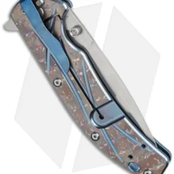 Kizer Ki4421A2 Frame Lock Knife Blue Anodized (3.25" Stonewash) -Blade HQ Store kizer ki4421a2 side