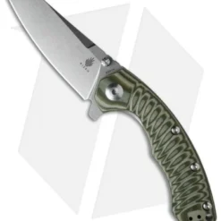 Kizer Tigon Liner Lock Knife Green/Tan G-10 (3.625" Stonewash) Ki4450A2