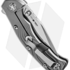 Kizer River Cat Frame Lock Knife Titanium (3.375" Stonewash) Ki4456A1 -Blade HQ Store kizer ki4456a1 side cm