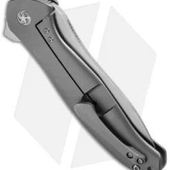 Kizer Cucchiara Bad Dog Flipper Knife Titanium (4.25" Stonewash) Ki5463A1 -Blade HQ Store kizer ki5463a1 side cm