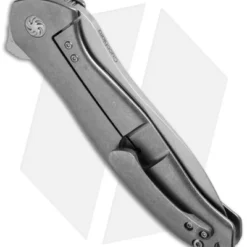 Kizer Cucchiara Bad Dog Flipper Knife Titanium (4.25" Stonewash) Ki5463A2 -Blade HQ Store kizer ki5463a2 side cm