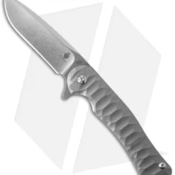 Kizer Cucchiara Dukes Flipper Knife Gray Titanium (3.625" Stonewash) Ki5466A1