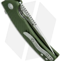 Kizer Vanguard Series Kyre Liner Lock Knife Green G-10 (3.5" Satin) V4484A2 -Blade HQ Store kizer kyre v4484a2 green back dl