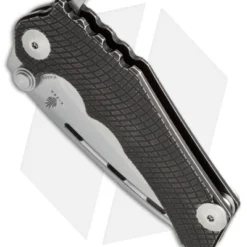 Kizer Willumsen Perock Flipper Knife Black Titanium (3.5" Satin) Ki4485 -Blade HQ Store kizer perock ki4485 bhq 36468 cm spine
