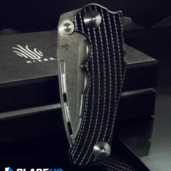 Kizer Willumsen Perock Flipper Knife Black Titanium (3.5" Satin) Ki4485 -Blade HQ Store kizer perock willumsen flipper cm