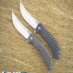 Kizer Pinkerton Nomad Flipper Knife Blasted Titanium (3.75" Satin) Ki4482A1 -Blade HQ Store kizer pinkerton nomad ti Ki4482A1 BHQ 68515 flamed Ki4482A2 BHQ 68516 dl