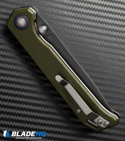 Kizer Azo Vanguard Series Begleiter Knife Green G-10 (3.5" Gray) V4458A2 Kizer Azo Vanguard Series Begleiter Knife Green G-10 (3.5" Gray) V4458A2 -Blade HQ Store kizer vanguard begleiter green g10 v4458a2 side cm